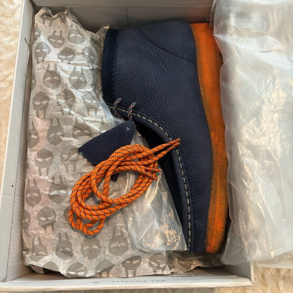 😷 Mf Doom X Clarks Wallabee Boot (Navy) Men’s 9 Wmns 10.5 RARE 😷 - Picture 14 of 15